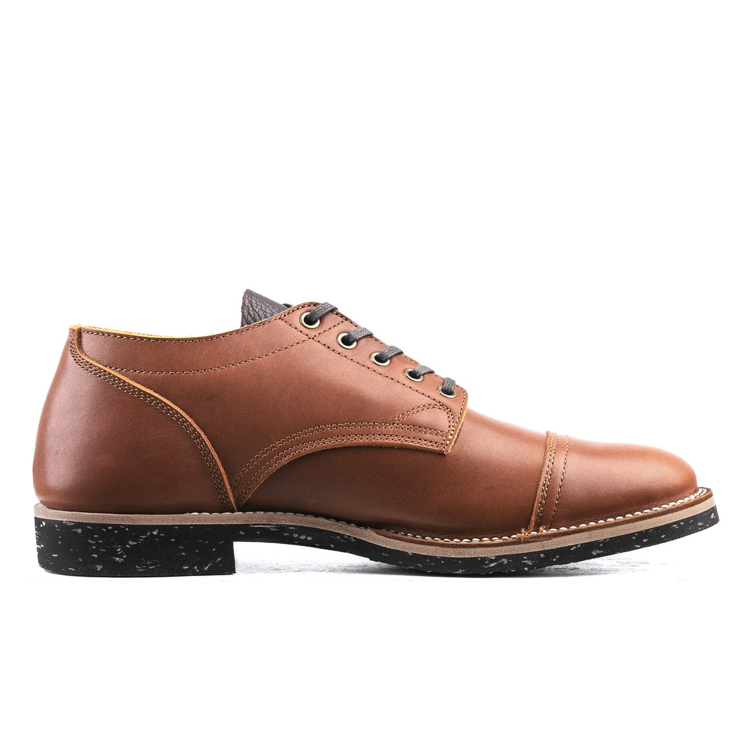 CapToe Service Shoe - luosjiet®shoes - AmberBrown Full Grain Cowhide