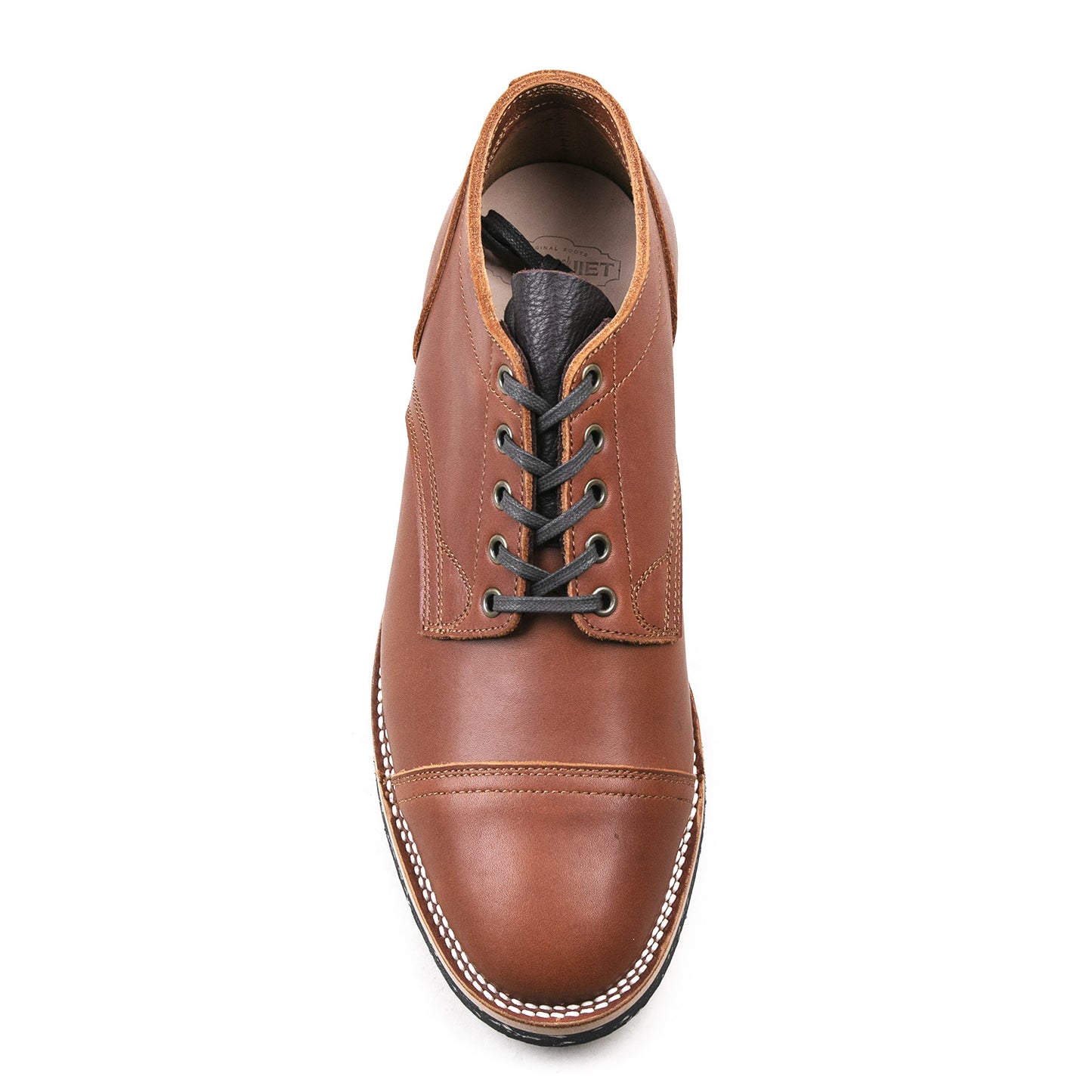 CapToe Service Shoe - luosjiet®shoes - AmberBrown Full Grain Cowhide