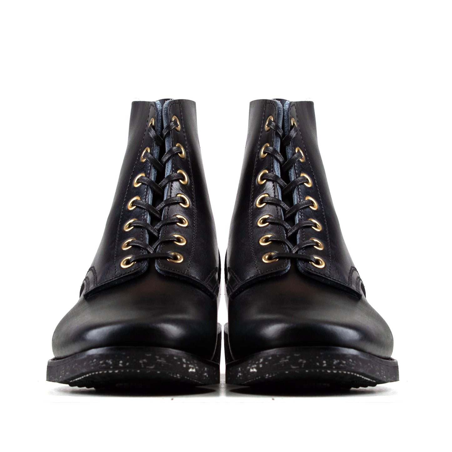M1944 Boondoker Boot - luosjiet®boots -  Black Hand Dyed Oiled Nubuck+Brass Eyelets