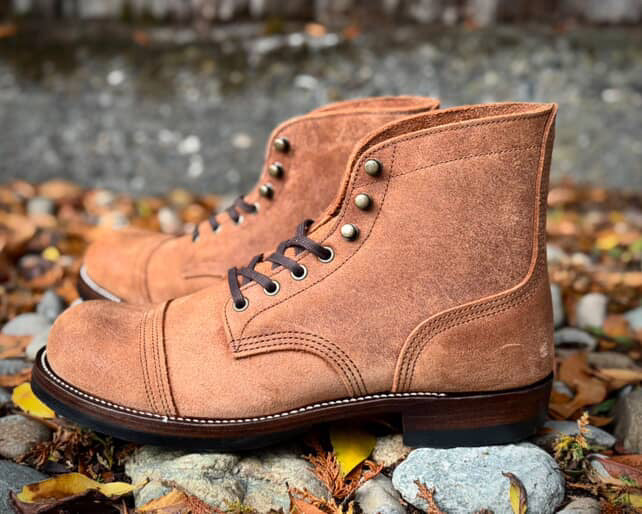 Munson Paratroop Boots P01 - luosjiet®boots MTO -  Tan Latigo Grain Cowhide Reverse