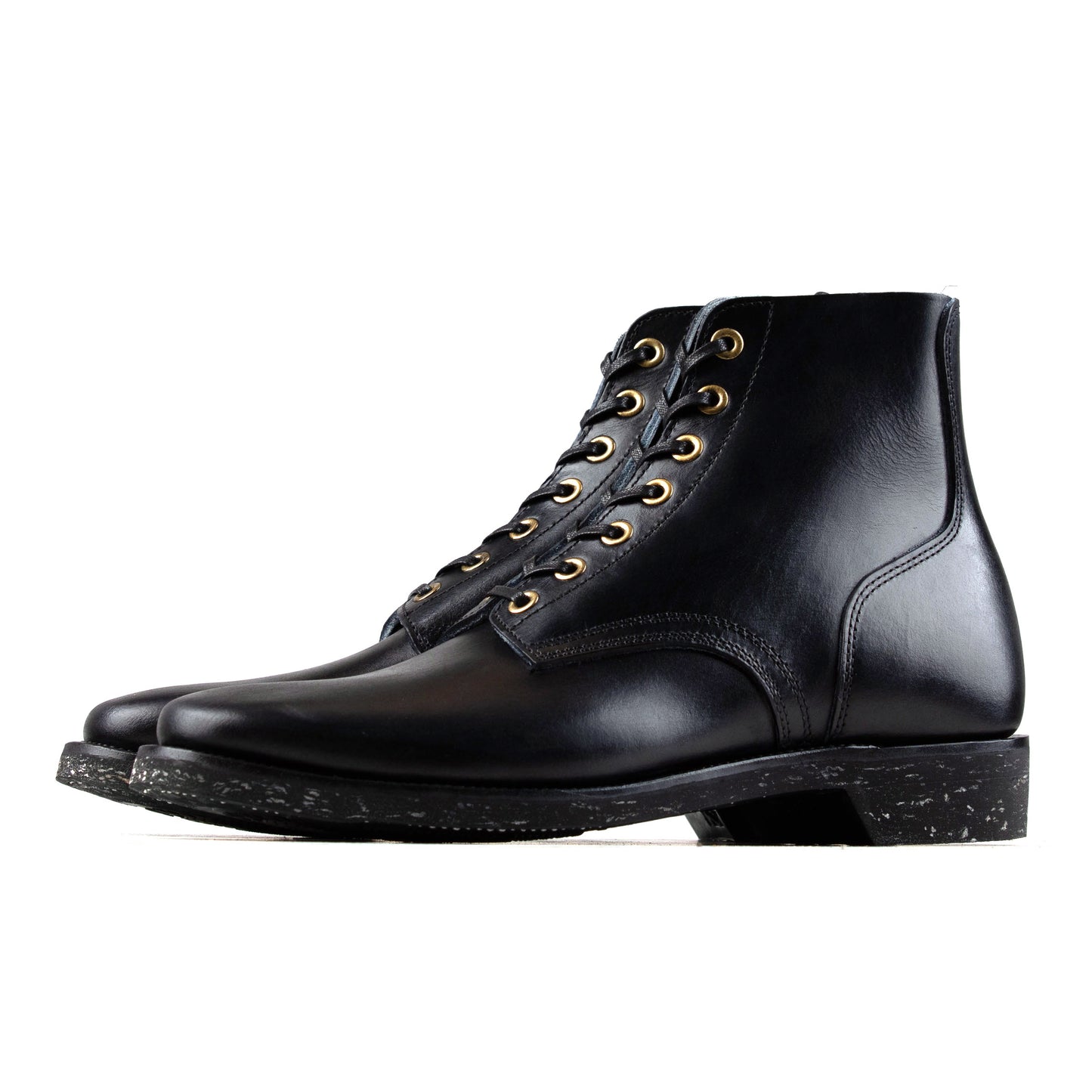 M1944 Boondoker Boot - luosjiet®boots -  Black Hand Dyed Oiled Nubuck+Brass Eyelets