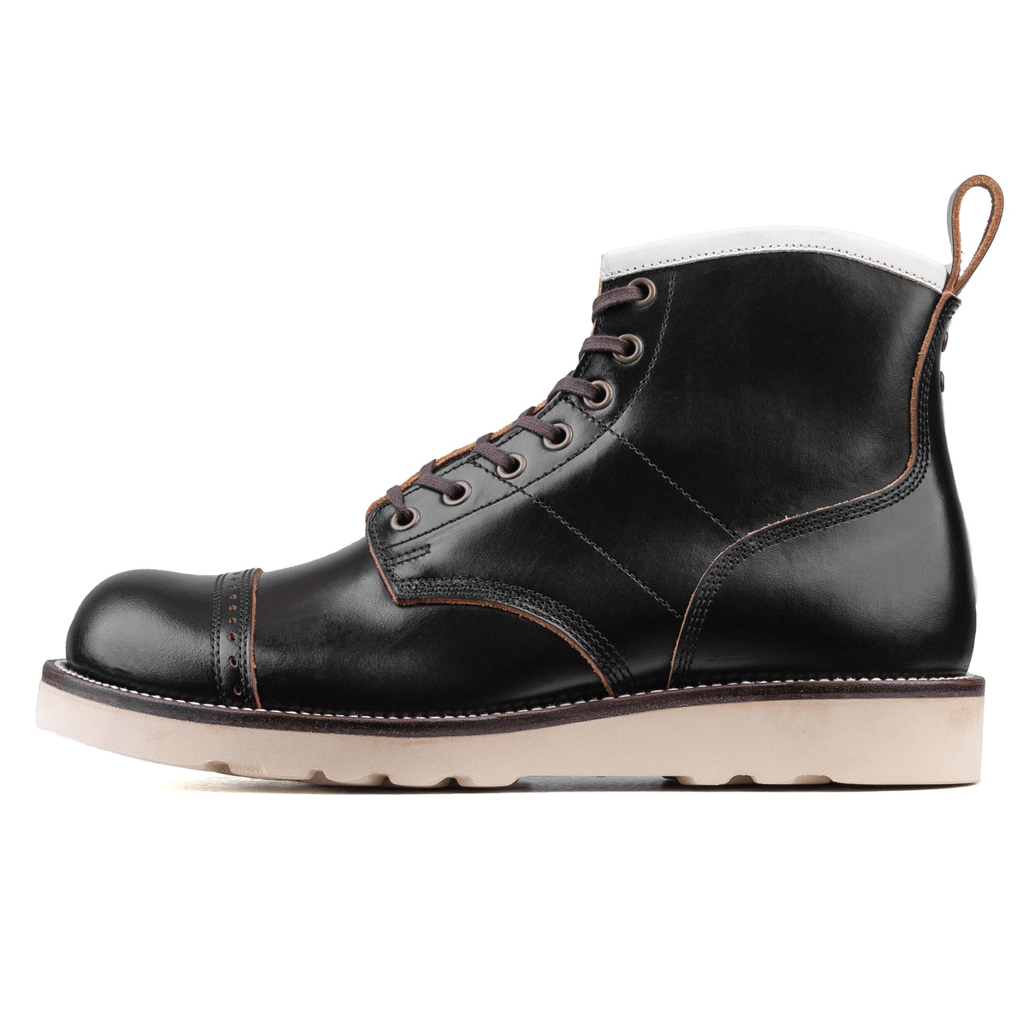 Munson City Paratroop Boot - luosjiet®boots - Black TeaCore Smooth Cowhide
