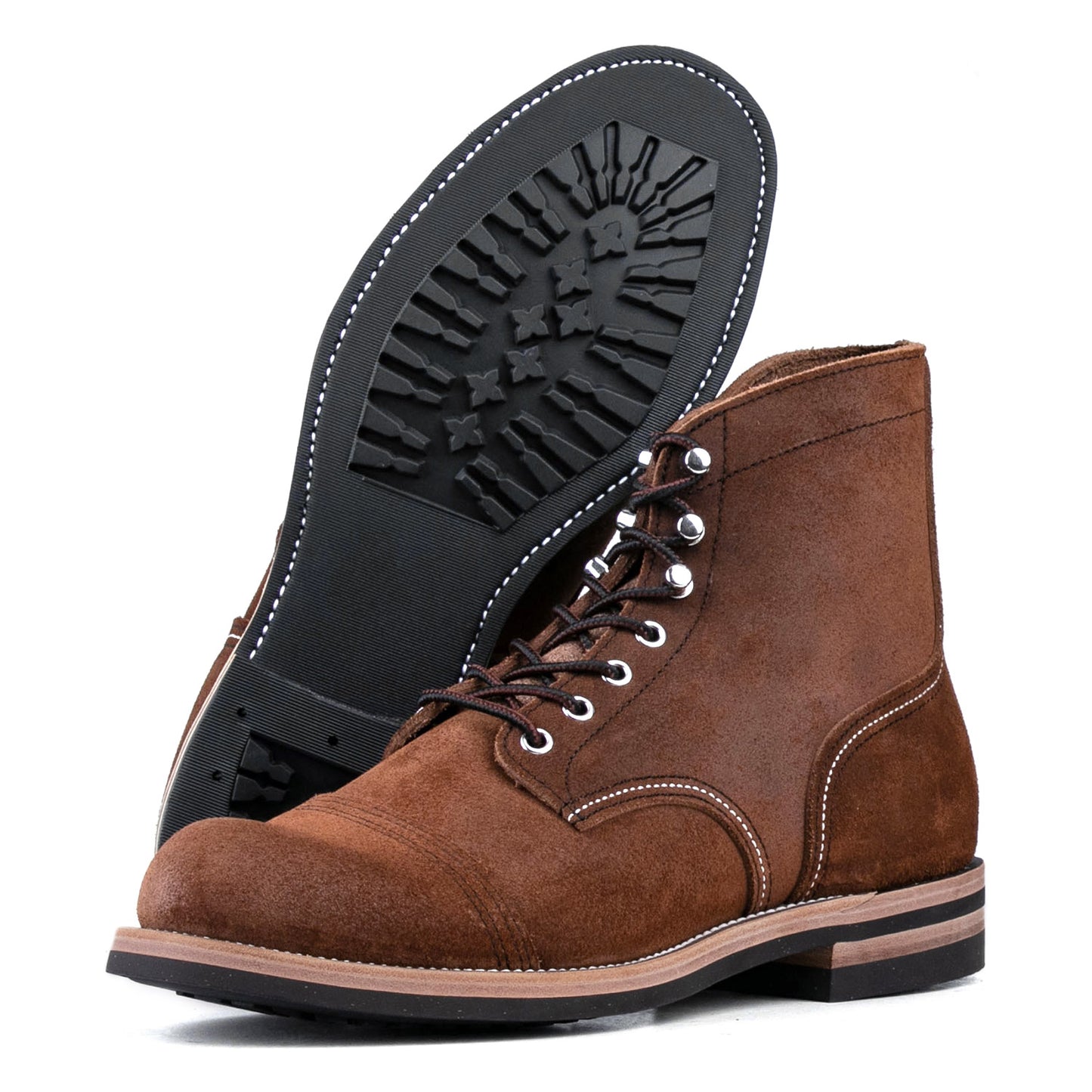 Classic Paratroop Boots Plus Version - luosjiet®boots -  Dark Brown Oiled Cowhide Reverse