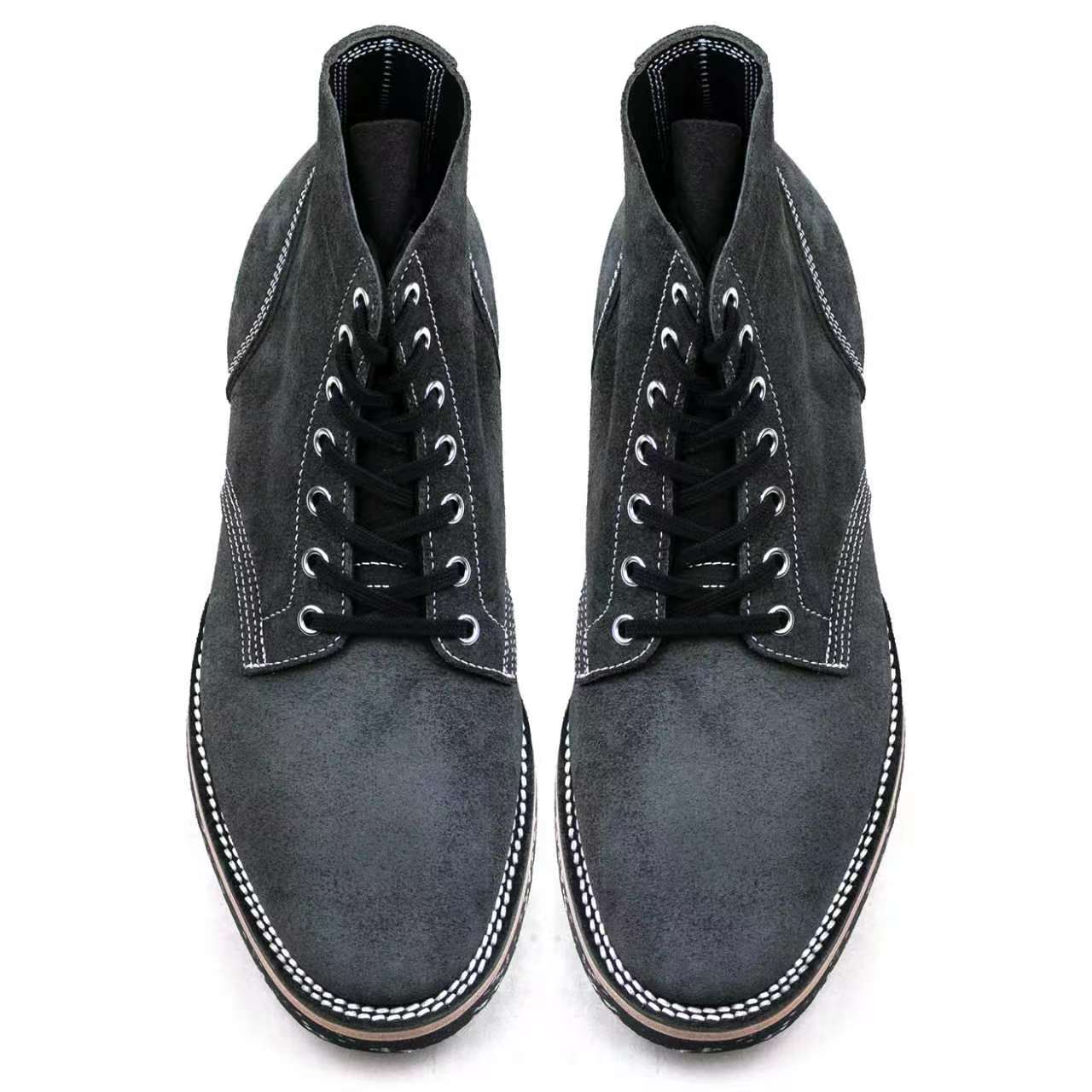 T.G.Escape Boondoker Boot - luosjiet®boots - Black Grain Cowhide Reverse(Short Hair)