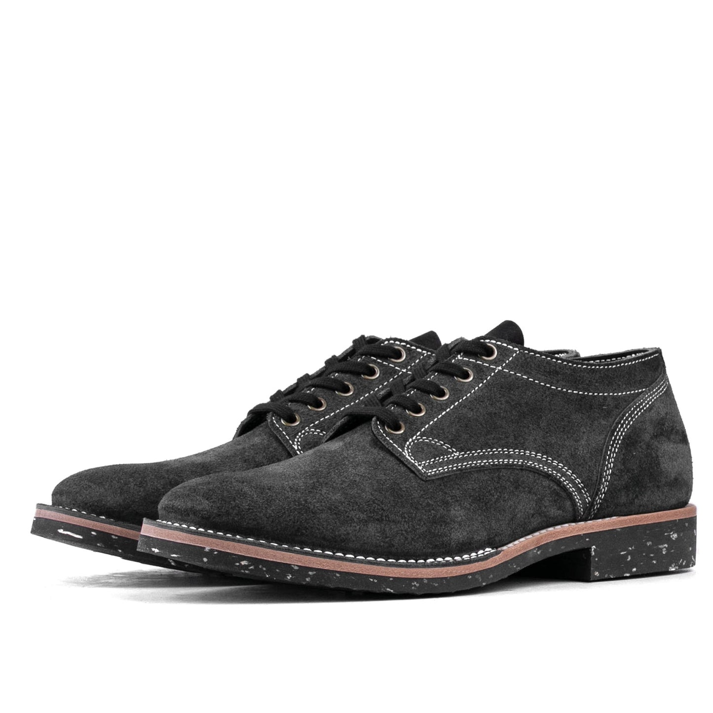 T.G.Escape Boondoker Shoes - luosjiet®boots - Black Grain Cowhide Reverse(Short Hair)