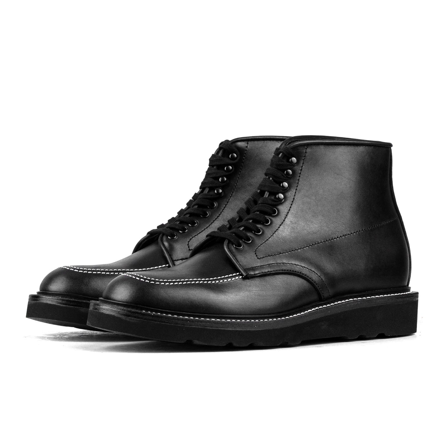 Indiana MocToe Boot - luosjiet®boots - Black Full Grain Cowhide