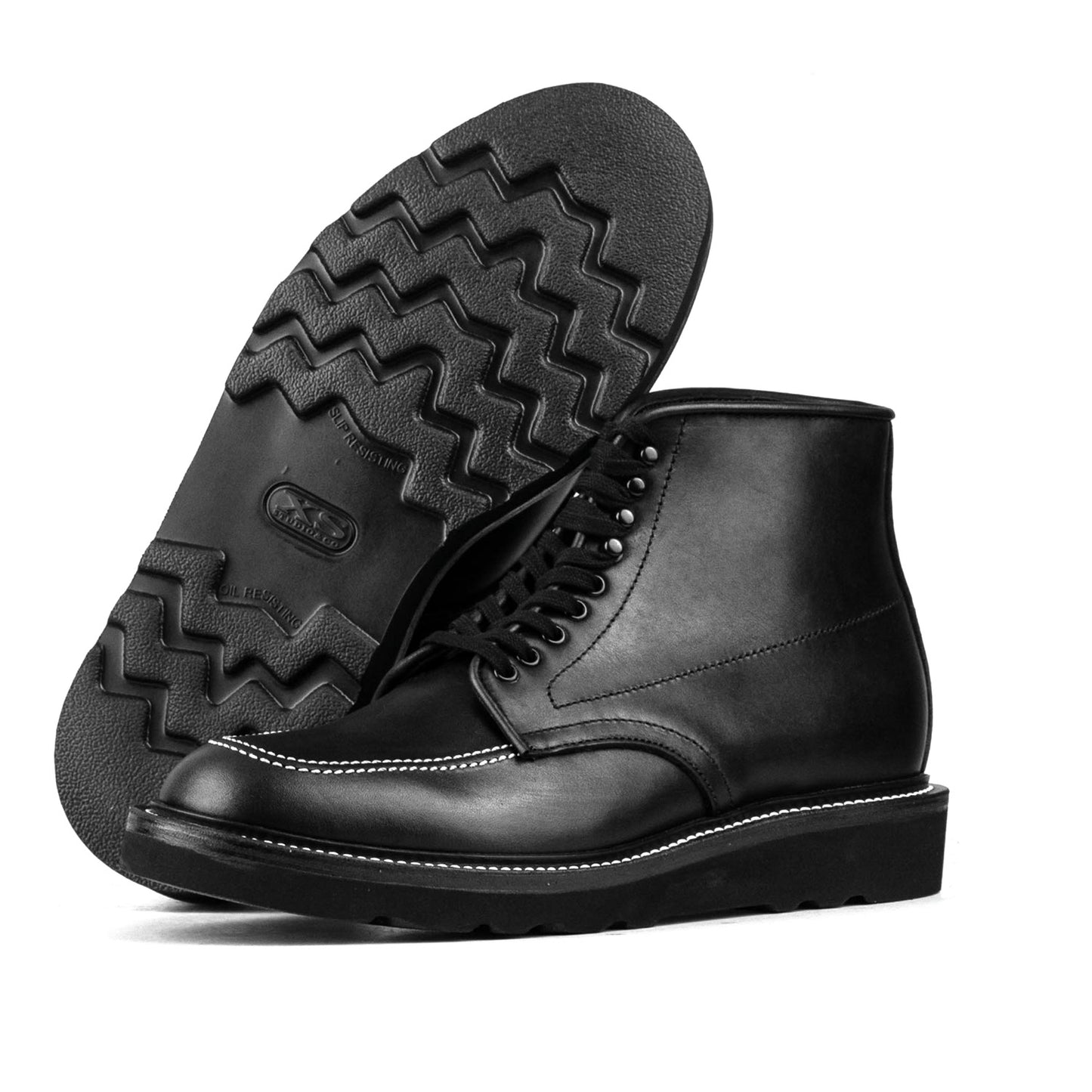 Indiana MocToe Boot - luosjiet®boots - Black Full Grain Cowhide
