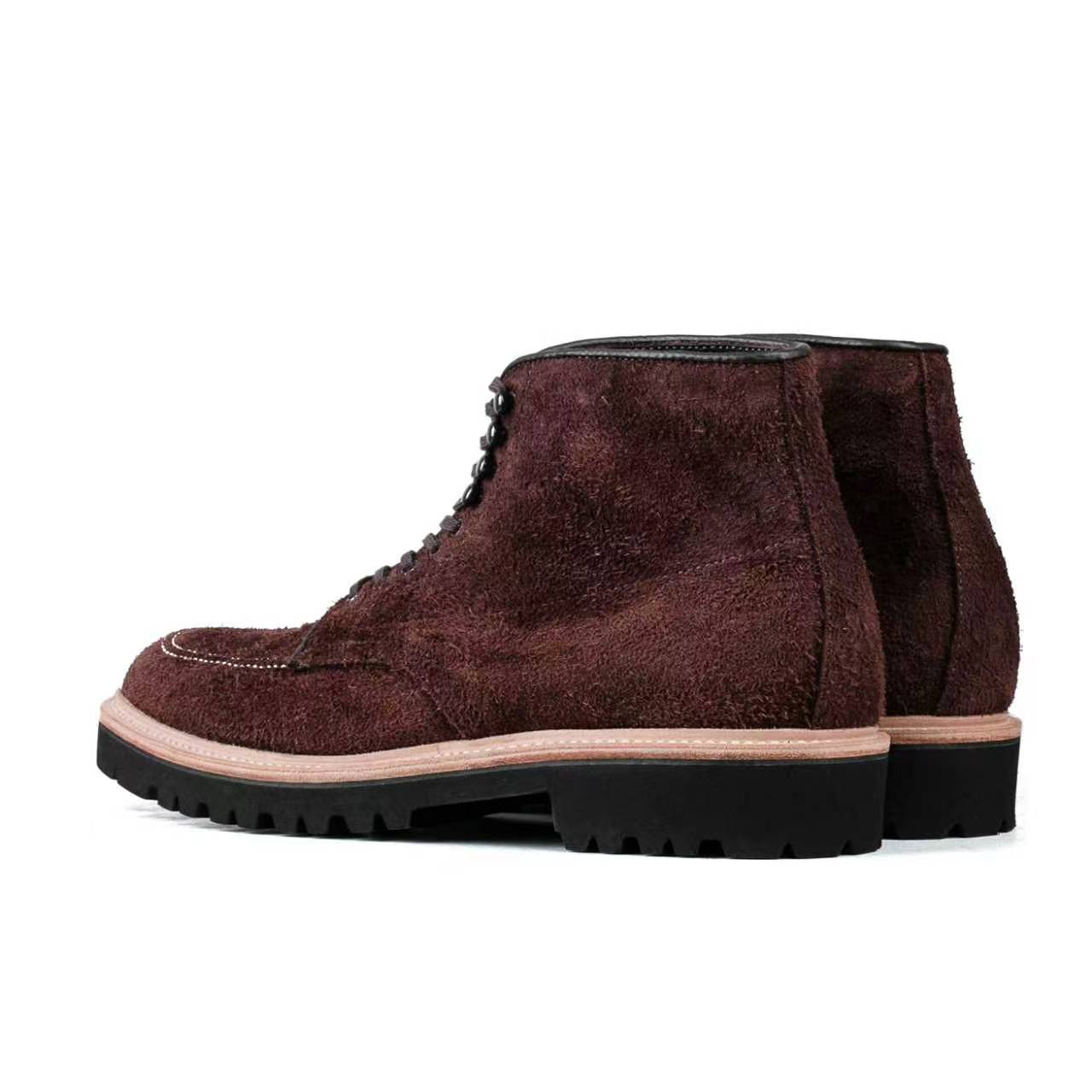 Indiana MocToe Boot - luosjiet®boots - Dark Brown Oiled Cowhide Reverse
