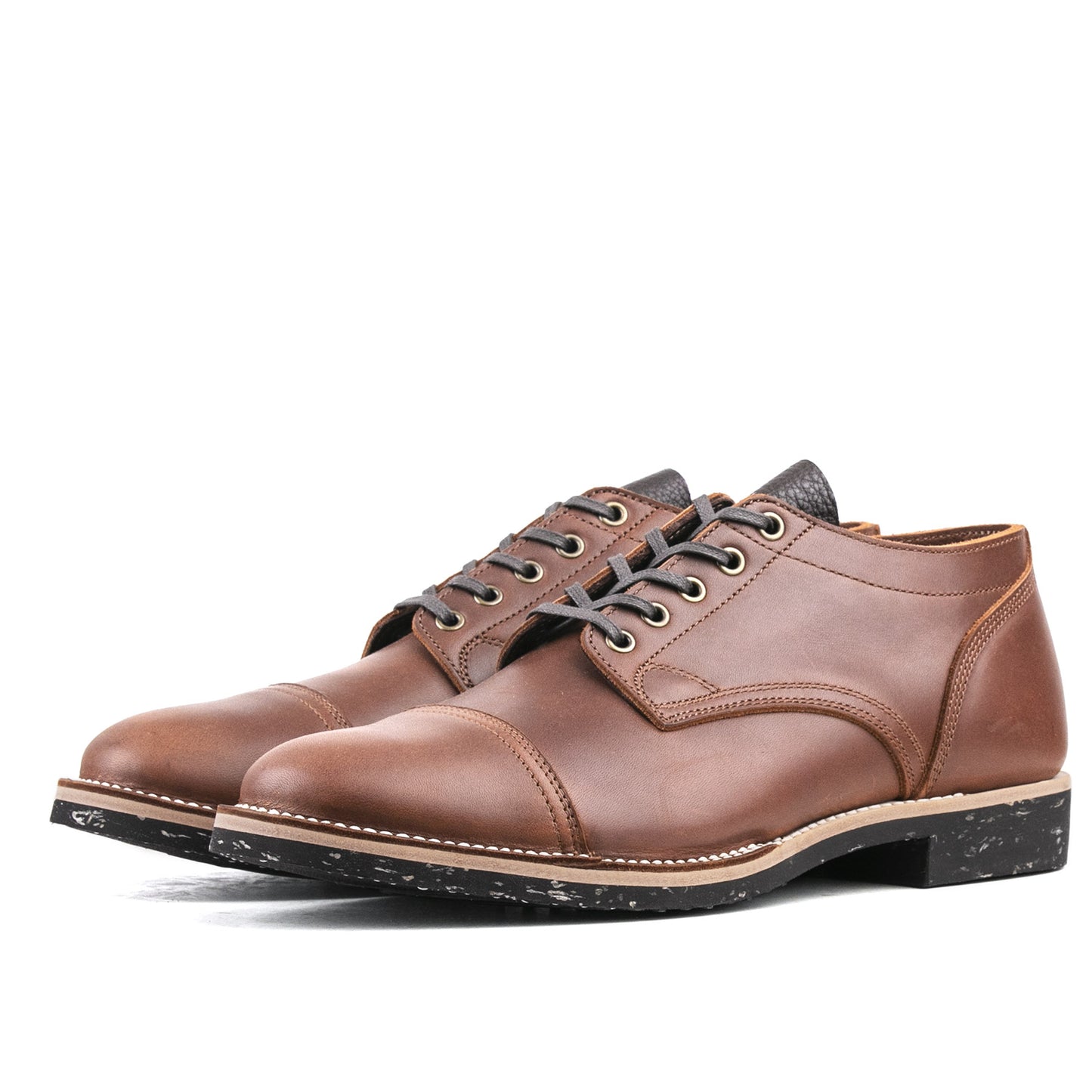 CapToe Service Shoe - luosjiet®shoes - Brown Full Grain Cowhide