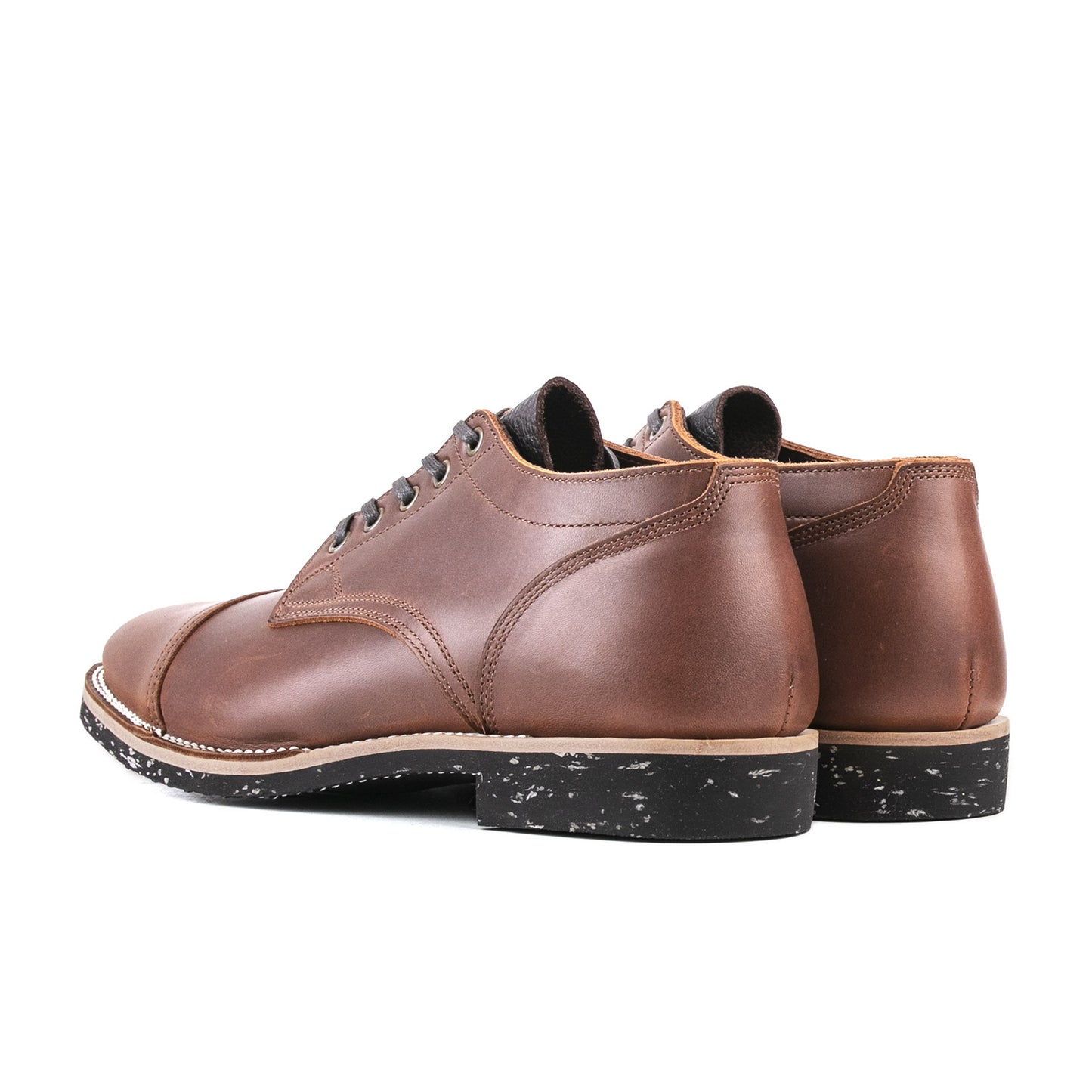 CapToe Service Shoe - luosjiet®shoes - Brown Full Grain Cowhide
