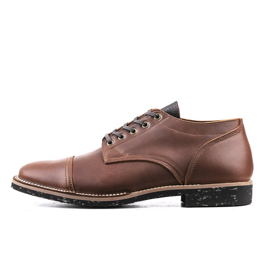 CapToe Service Shoe - luosjiet®shoes - Brown Full Grain Cowhide