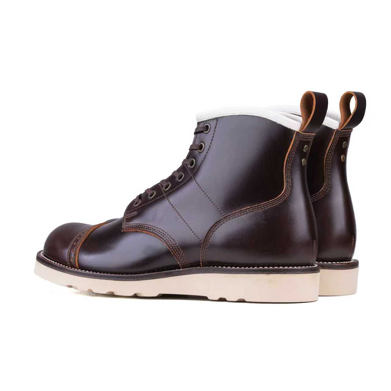 Munson City Paratroop Boot - luosjiet®boots - Dark Brown TeaCore Smooth Cowhide