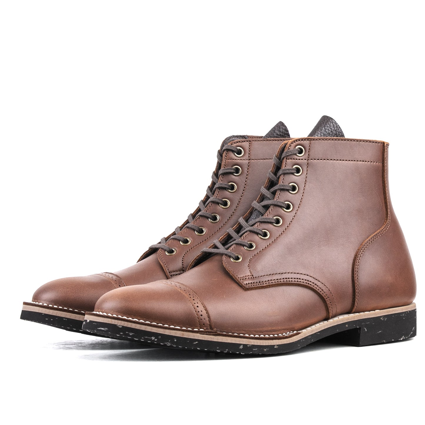 CapToe Service Boot(Brock) - luosjiet®boots - Brown Full Grain Cowhide