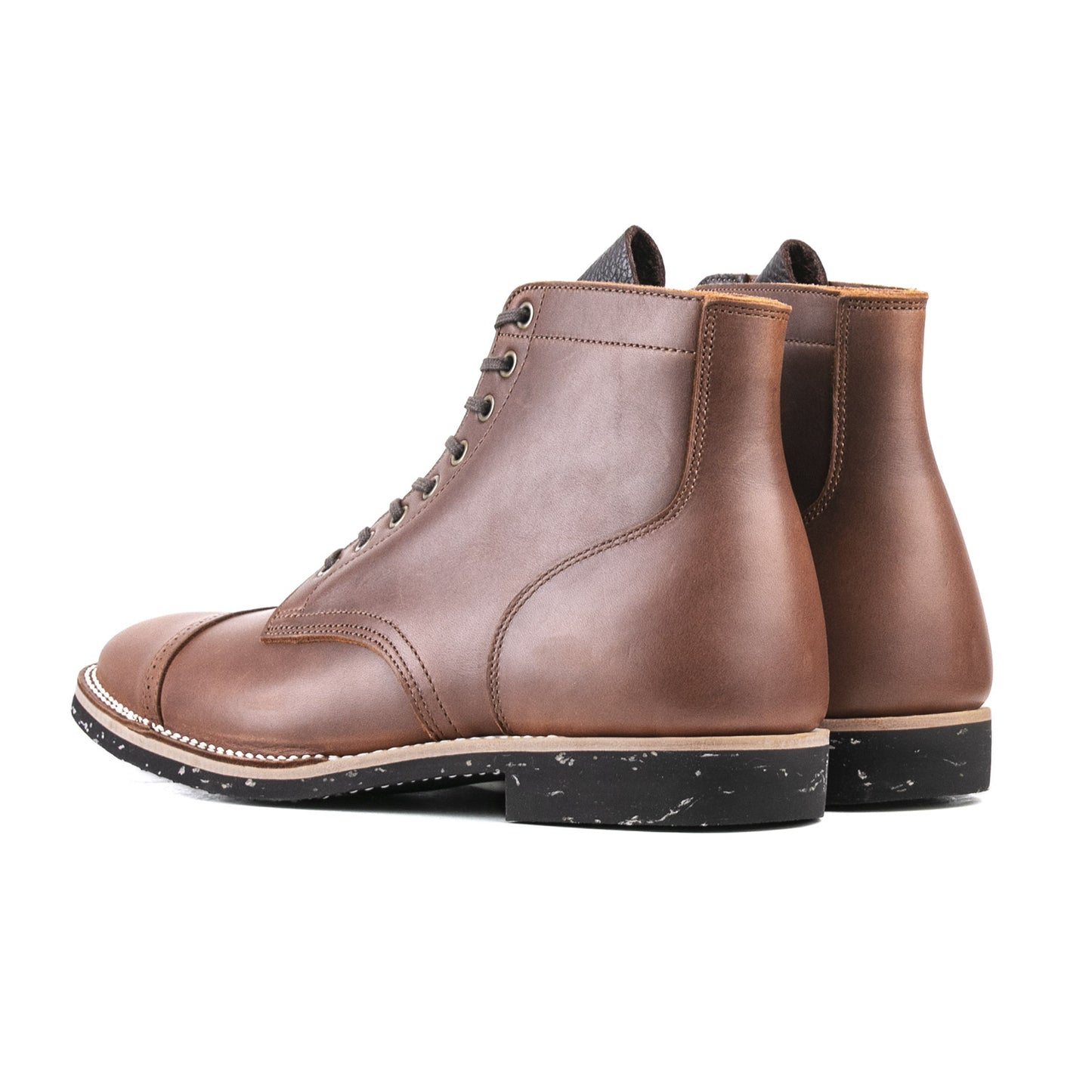 CapToe Service Boot(Brock) - luosjiet®boots - Brown Full Grain Cowhide