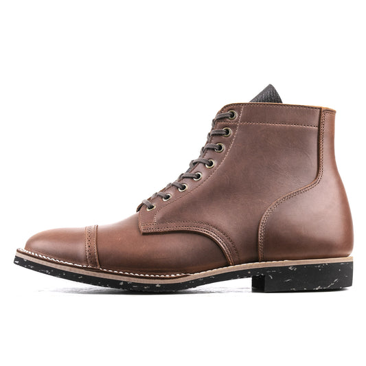 CapToe Service Boot(Brock) - luosjiet®boots - Brown Full Grain Cowhide
