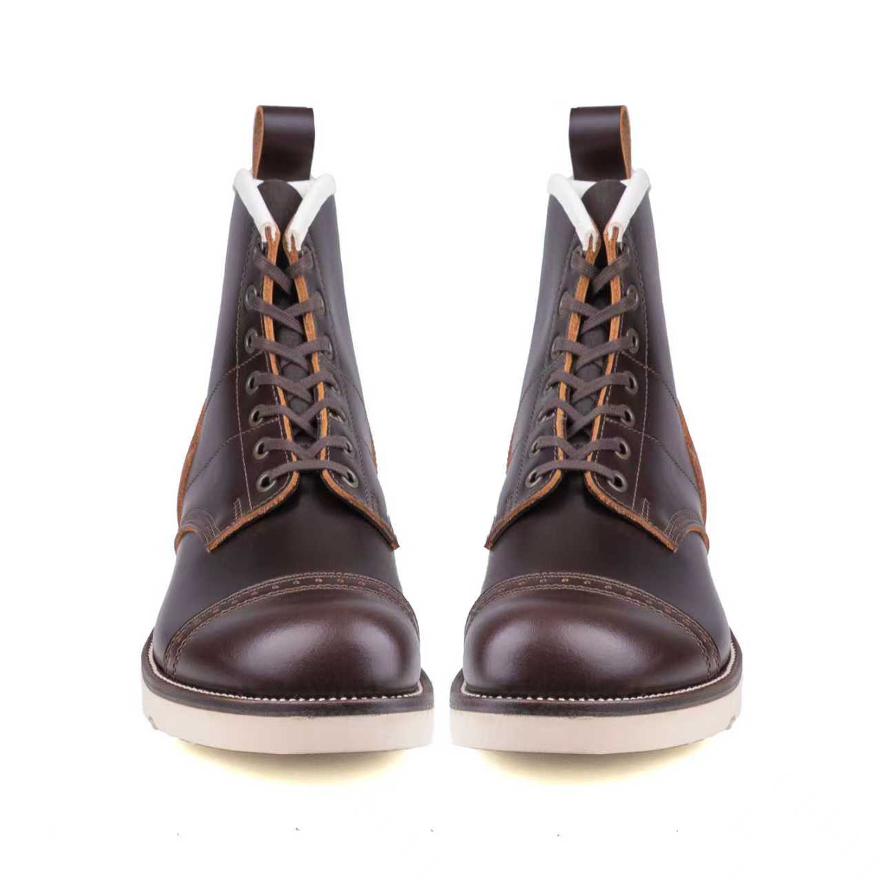 Munson City Paratroop Boot - luosjiet®boots - Dark Brown TeaCore Smooth Cowhide