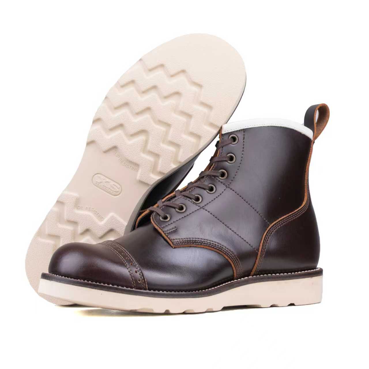 Munson City Paratroop Boot - luosjiet®boots - Dark Brown TeaCore Smooth Cowhide