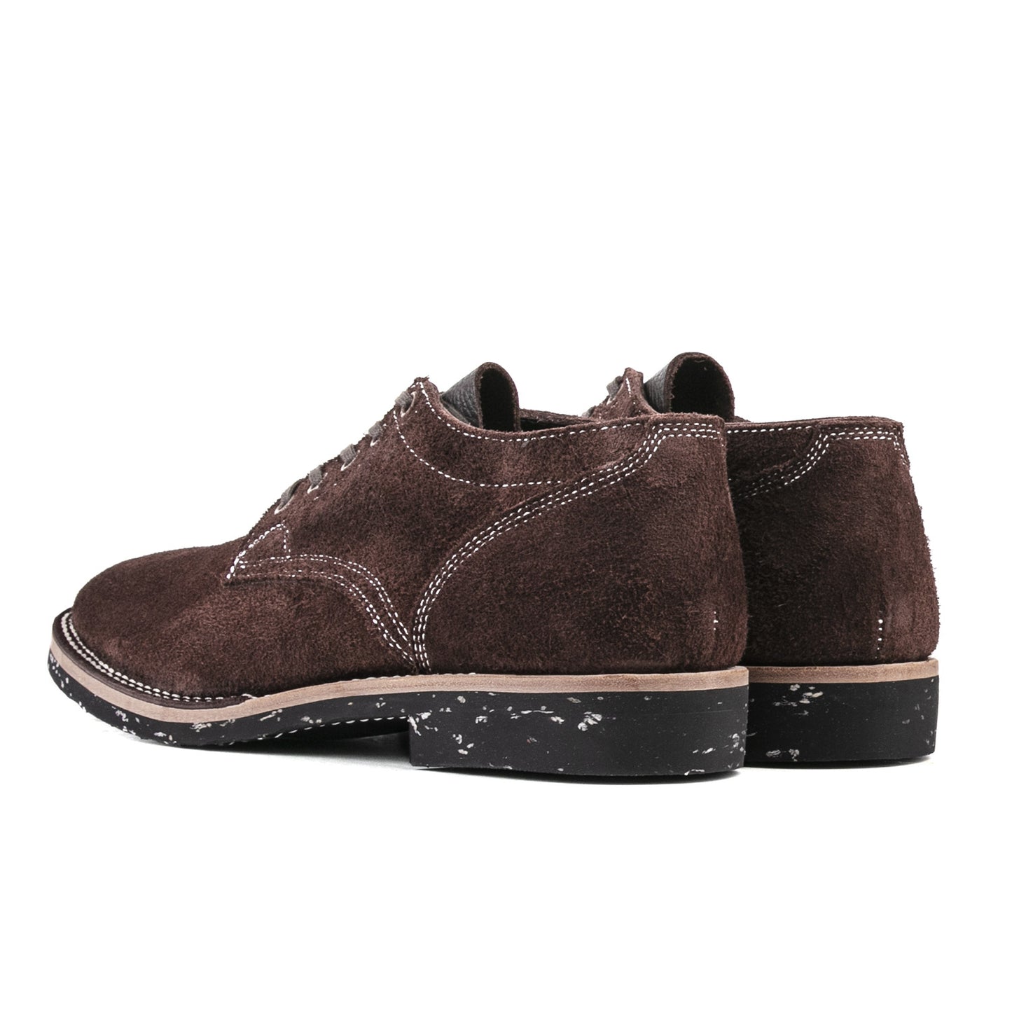 T.G.Escape Boondoker Shoes - luosjiet®boots - Dark Brown Oiled  Cowhide Reverse(Short Hair)