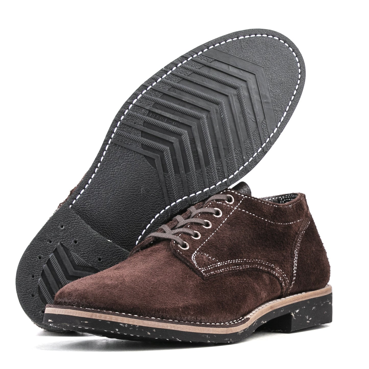 T.G.Escape Boondoker Shoes - luosjiet®boots - Dark Brown Oiled  Cowhide Reverse(Short Hair)