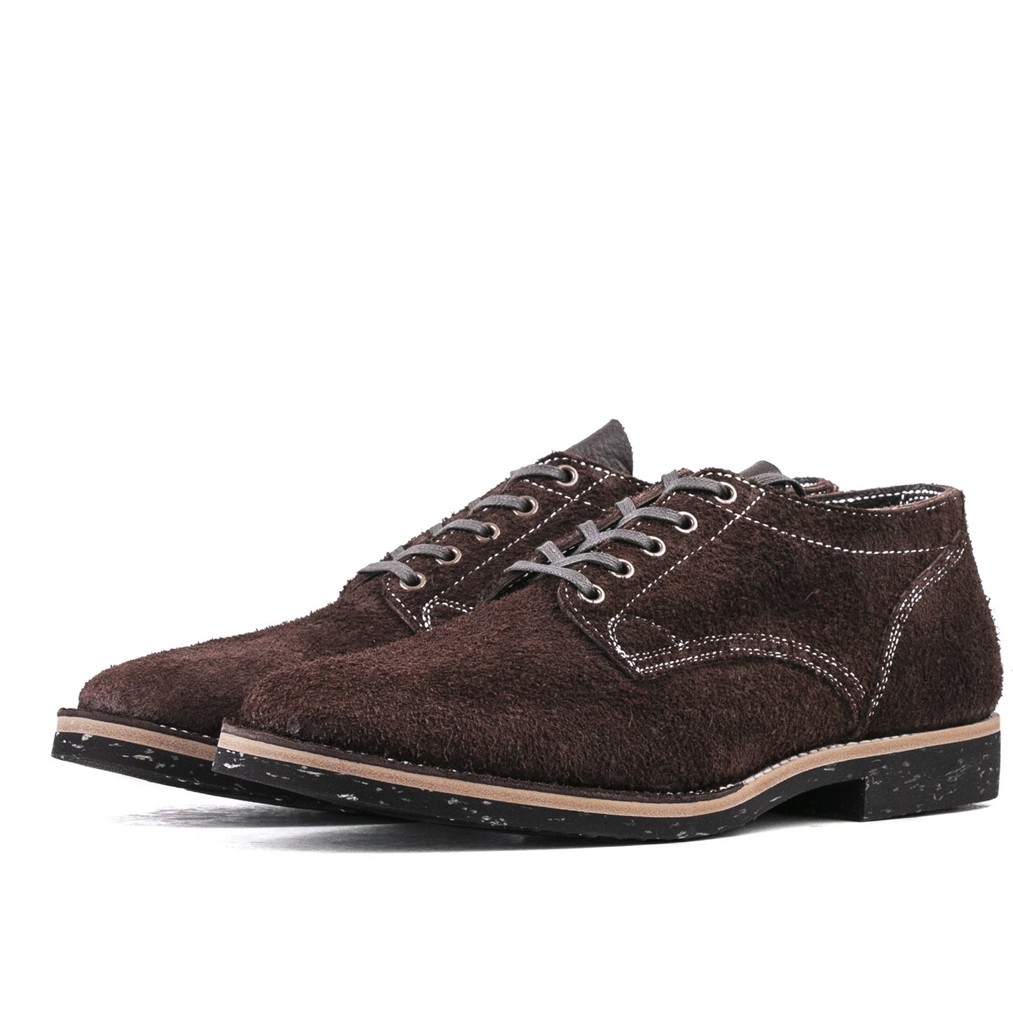 T.G.Escape Boondoker Shoes - luosjiet®boots - Dark Brown Oiled  Cowhide Reverse(Long Hair)