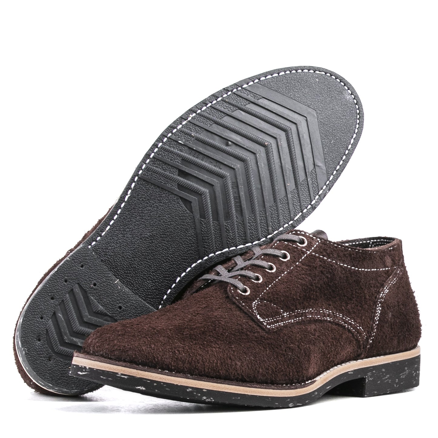 T.G.Escape Boondoker Shoes - luosjiet®boots - Dark Brown Oiled  Cowhide Reverse(Long Hair)