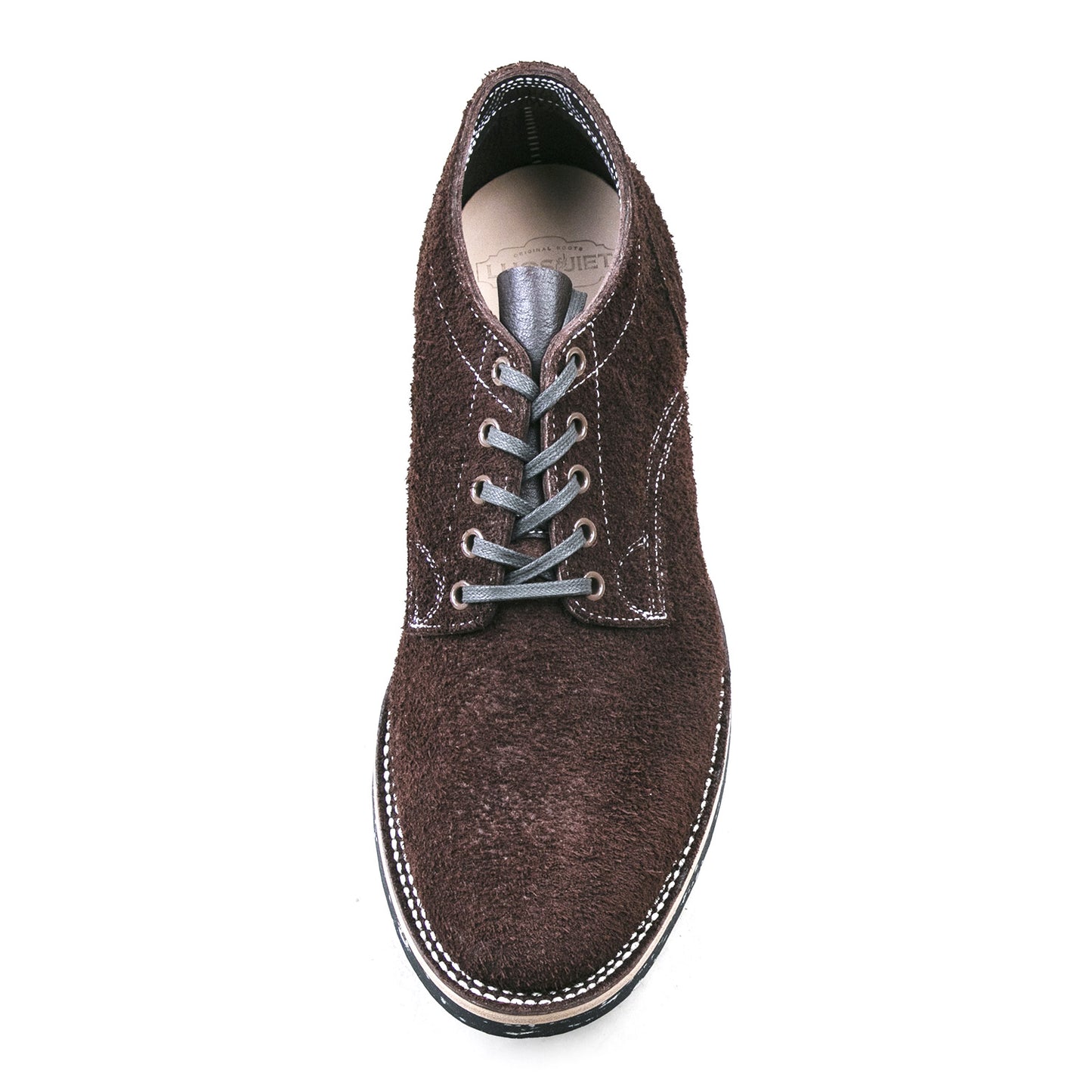 T.G.Escape Boondoker Shoes - luosjiet®boots - Dark Brown Oiled  Cowhide Reverse(Long Hair)