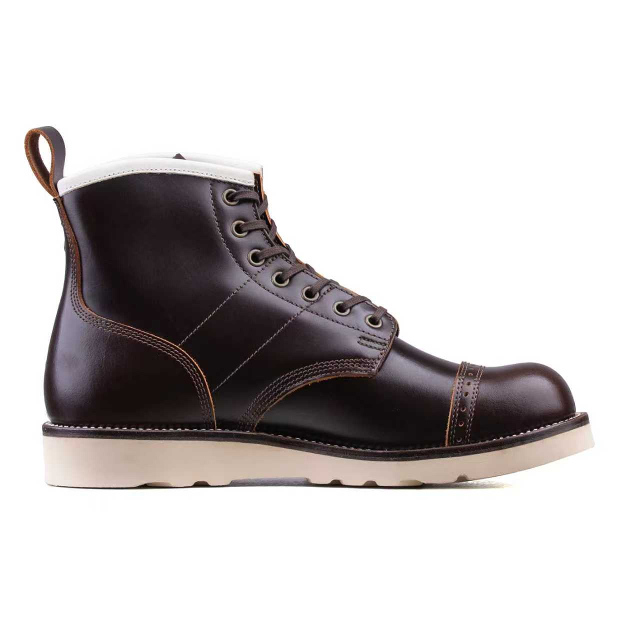 Munson City Paratroop Boot - luosjiet®boots - Dark Brown TeaCore Smooth Cowhide