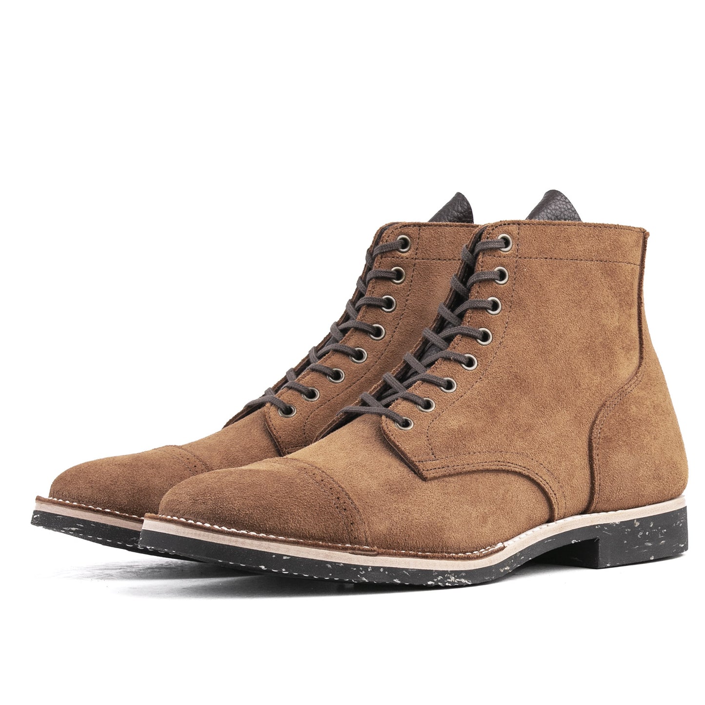 CapToe Service Boot(Brock) - luosjiet®boots - Brown Full Grain Cowhide Reverse