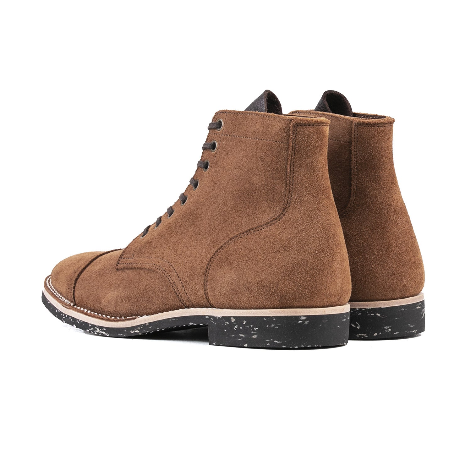 CapToe Service Boot(Brock) - luosjiet®boots - Brown Full Grain Cowhide Reverse
