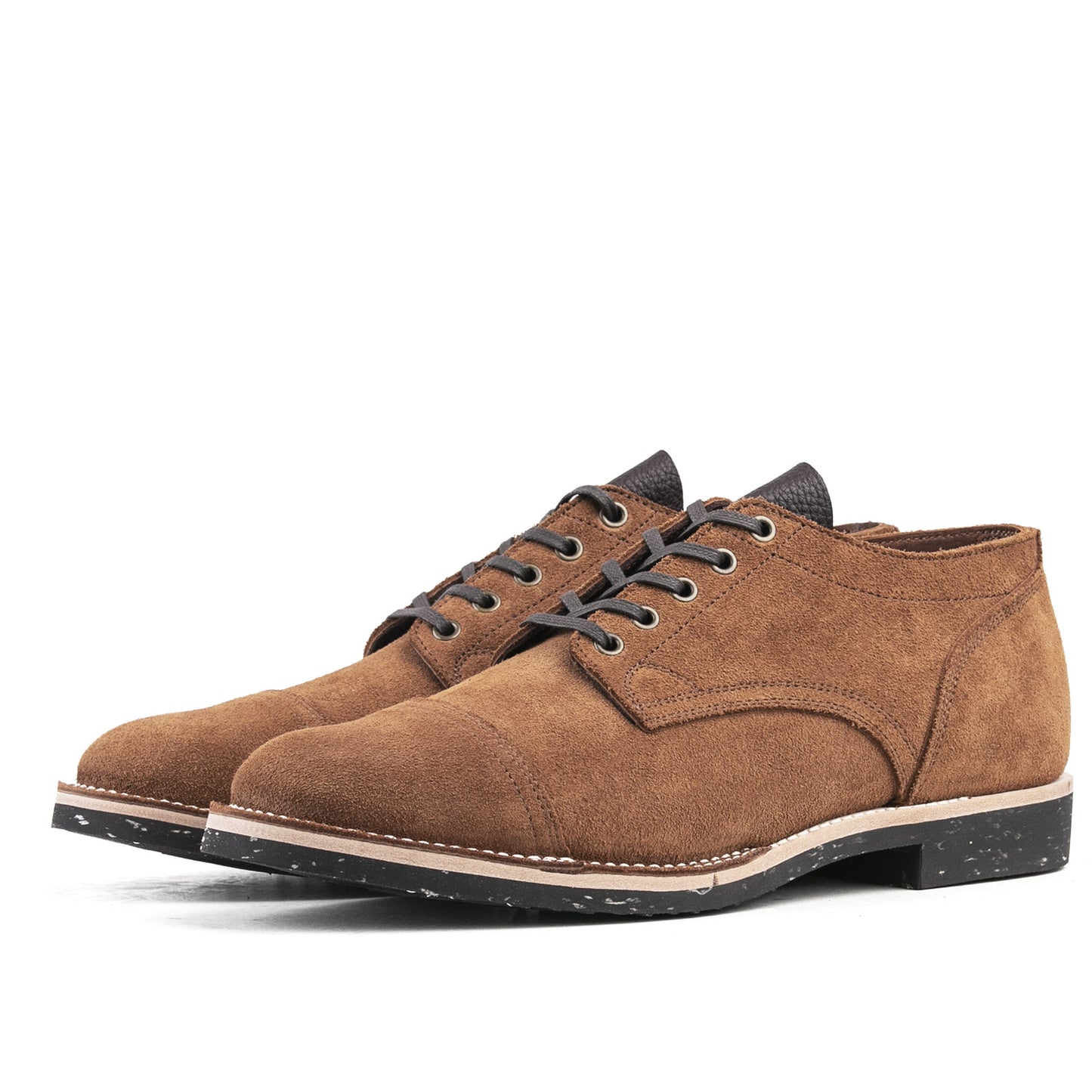 CapToe Service Shoe - luosjiet®shoes - Brown Full Grain Cowhide Reverse