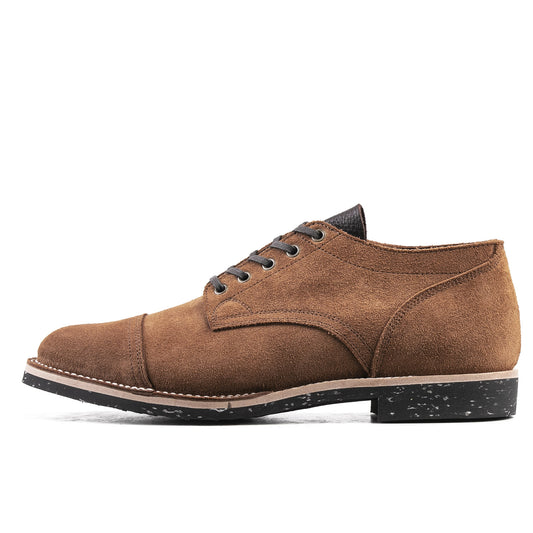 CapToe Service Shoe - luosjiet®shoes - Brown Full Grain Cowhide Reverse