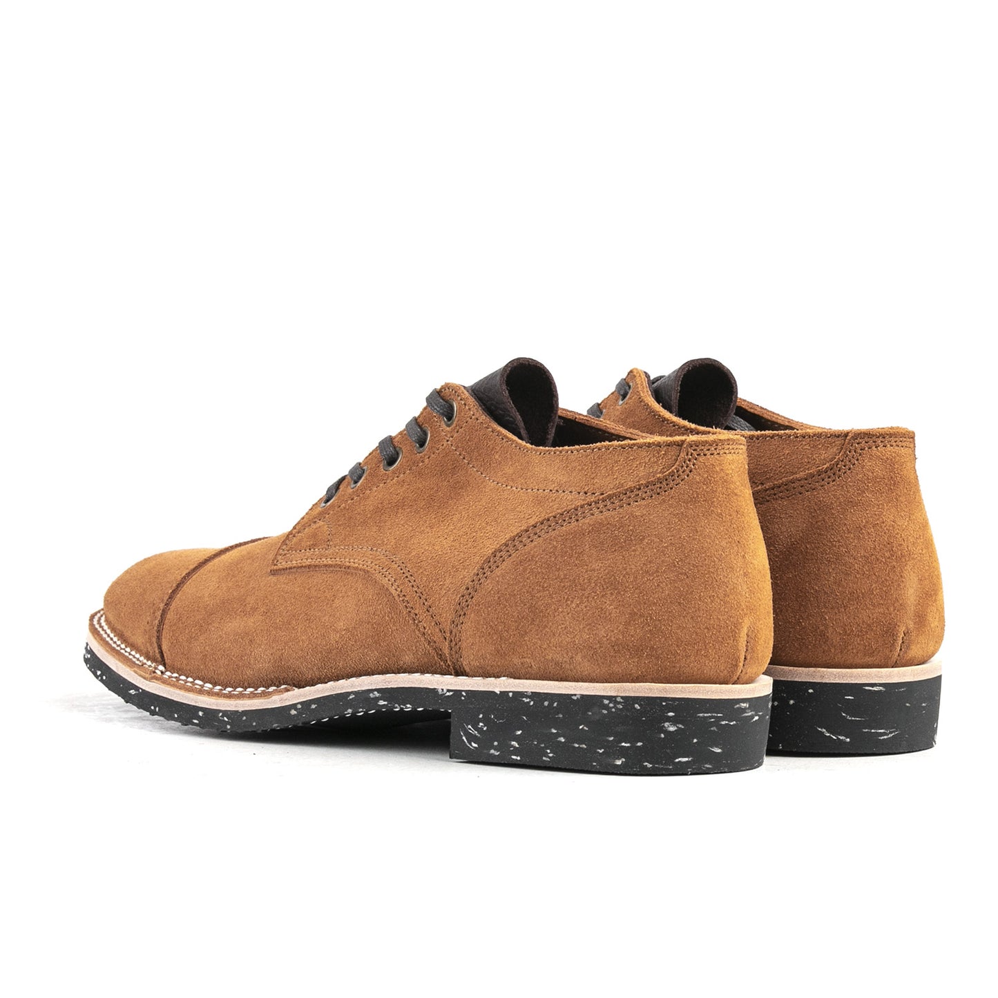 CapToe Service Shoe - luosjiet®shoes - AmberBrown Full Grain Cowhide Reverse