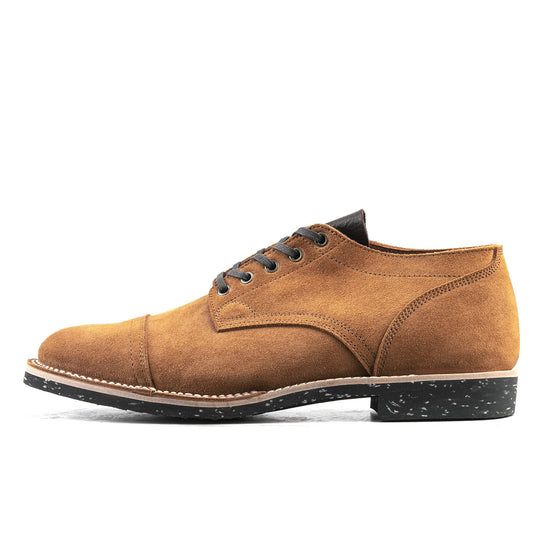 CapToe Service Shoe - luosjiet®shoes - AmberBrown Full Grain Cowhide Reverse
