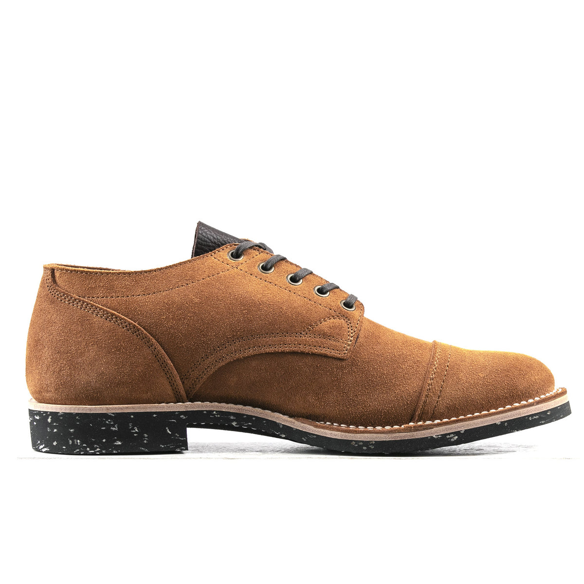 CapToe Service Shoe - luosjiet®shoes - AmberBrown Full Grain Cowhide Reverse