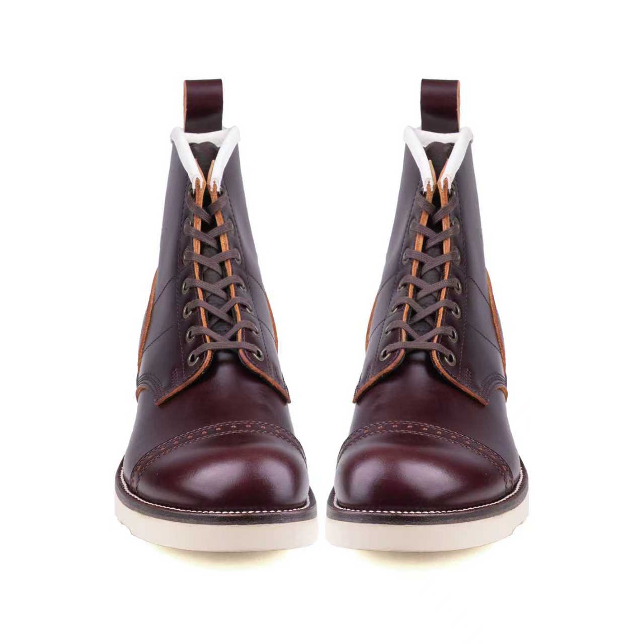 Munson City Paratroop Boot - luosjiet®boots - Wine TeaCore Smooth Cowhide