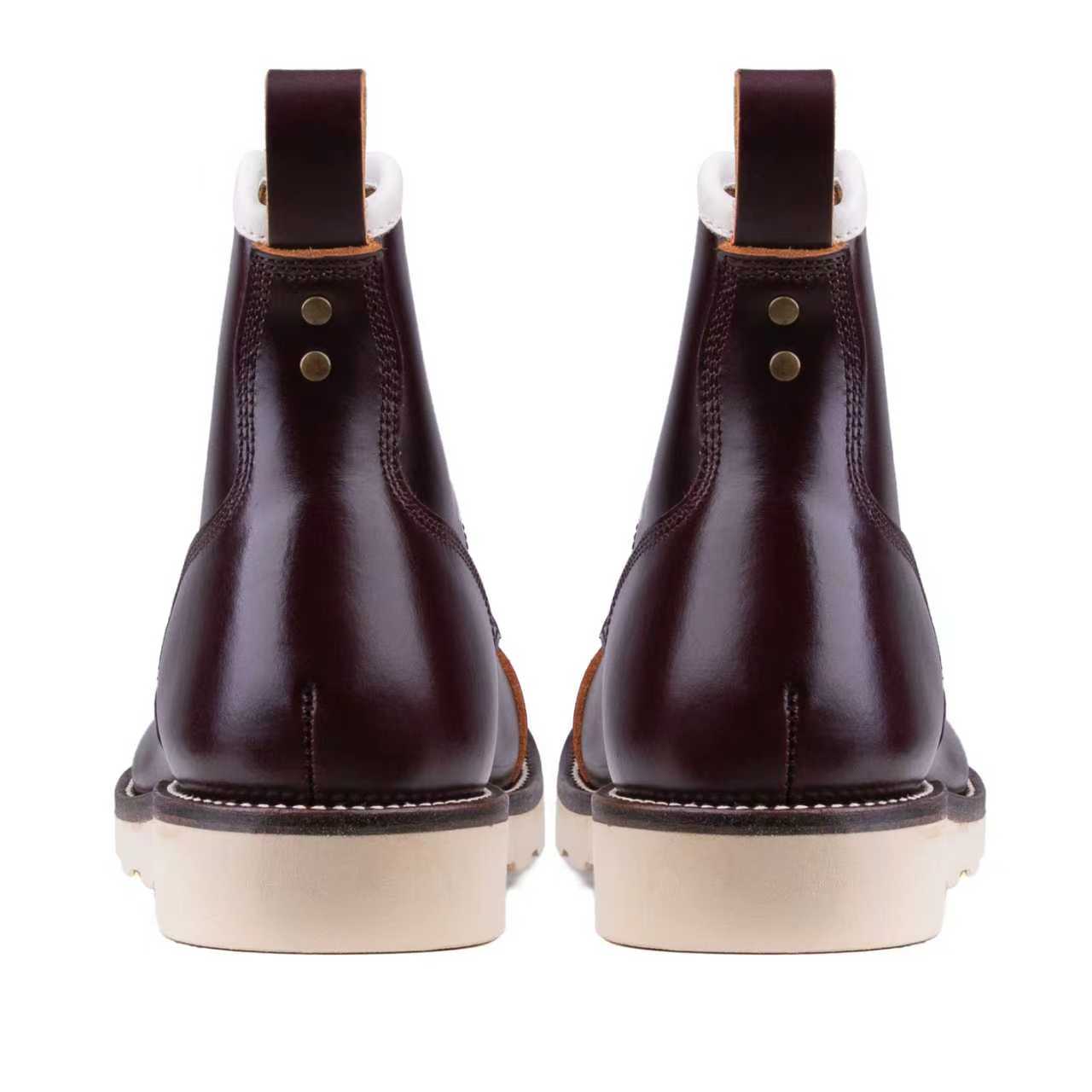 Munson City Paratroop Boot - luosjiet®boots - Wine TeaCore Smooth Cowhide