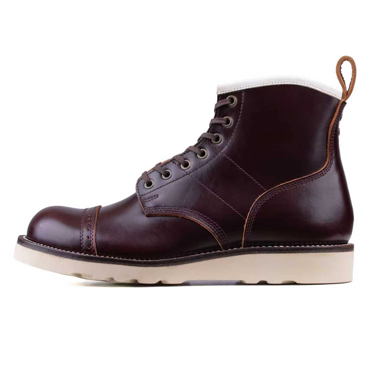 Munson City Paratroop Boot - luosjiet®boots - Wine TeaCore Smooth Cowh ...
