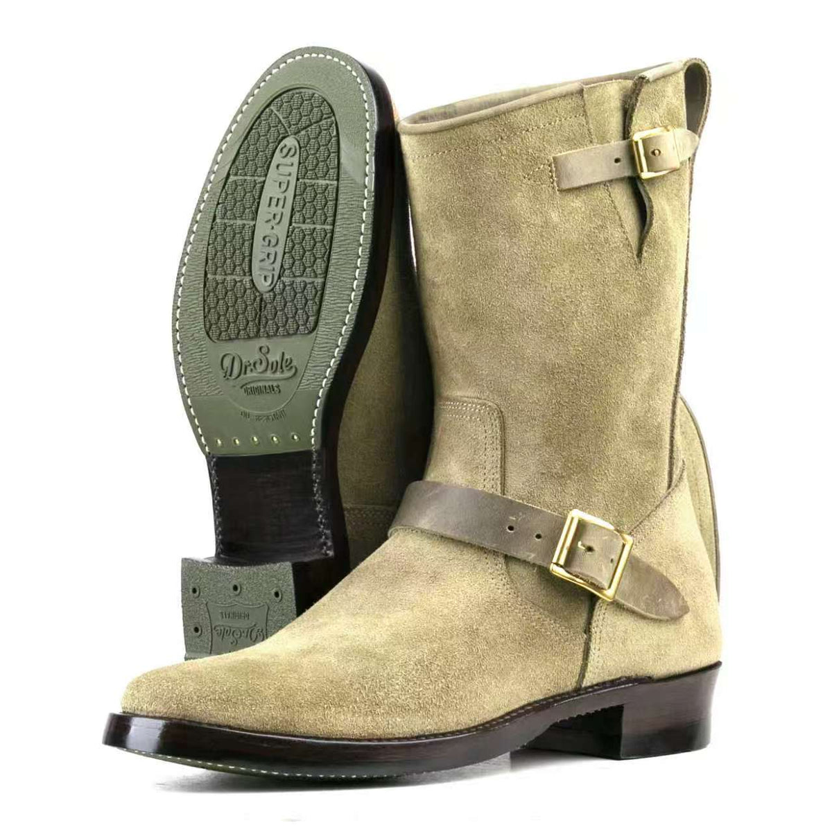 Engineer Boot EG01 - luosjiet®boots MTO - Olive Oiled Nubuck Reverse(German)