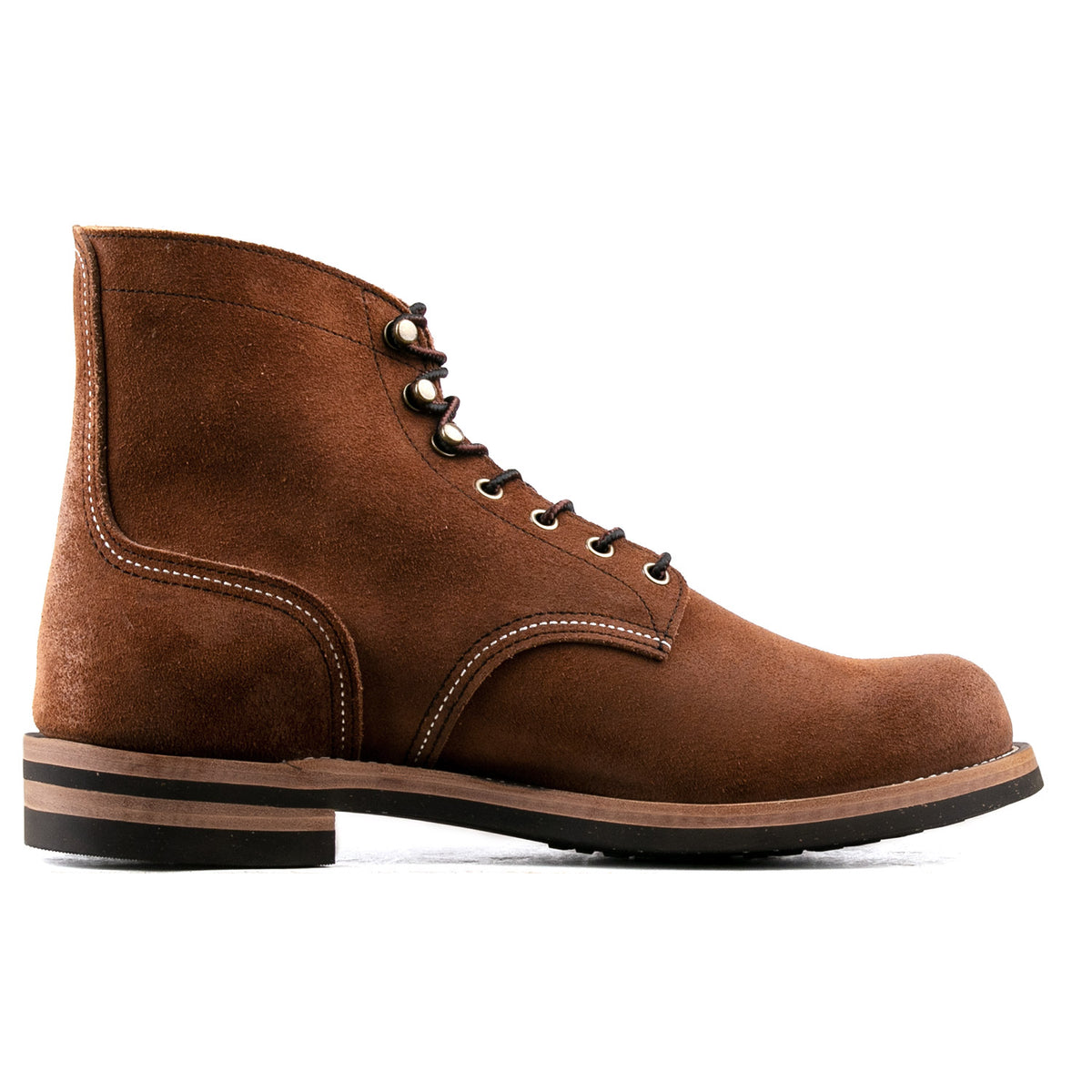 Classic PlainToe Paratroop Boots Plus Version - luosjiet®boots -  Dark Brown Oiled Cowhide Reverse