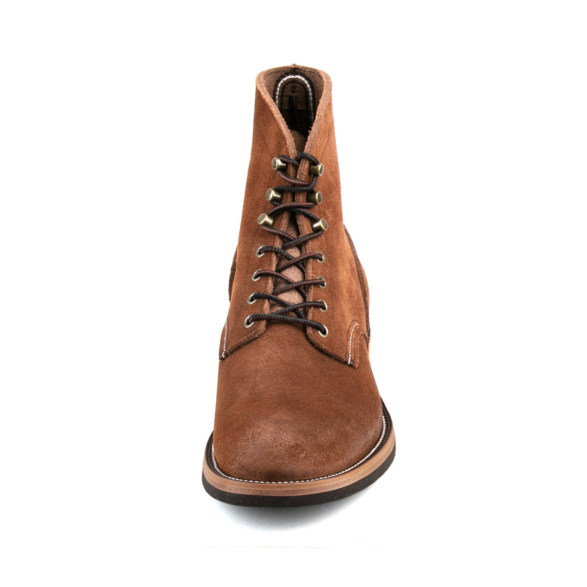 Classic PlainToe Paratroop Boots Plus Version - luosjiet®boots -  Dark Brown Oiled Cowhide Reverse