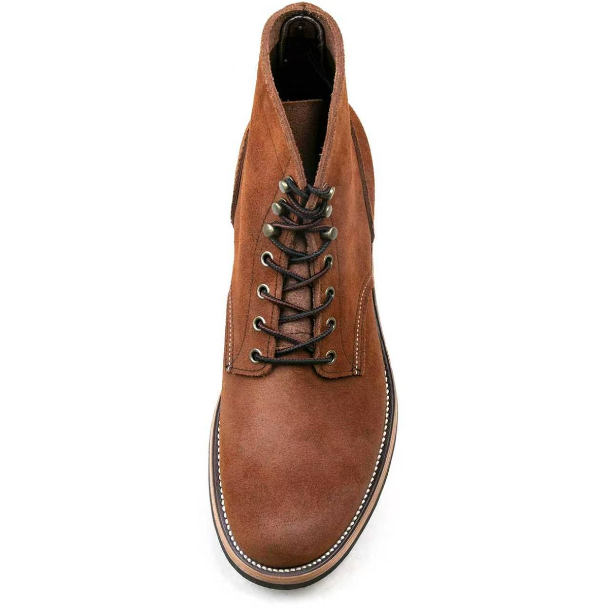 Classic PlainToe Paratroop Boots Plus Version - luosjiet®boots -  Dark Brown Oiled Cowhide Reverse