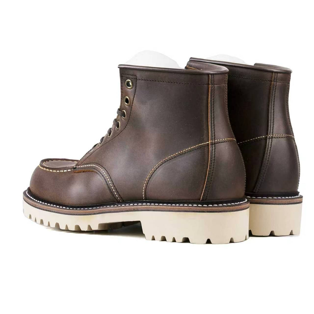 MocToe Woolen Boot -luosjiet®boots - Crazy Horse Red Brown