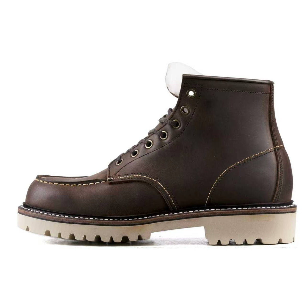 MocToe Woolen Boot -luosjiet®boots - Crazy Horse Red Brown