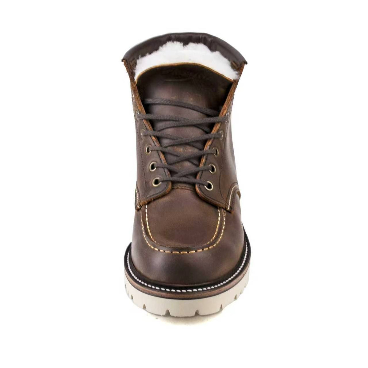 MocToe Woolen Boot -luosjiet®boots - Crazy Horse Red Brown