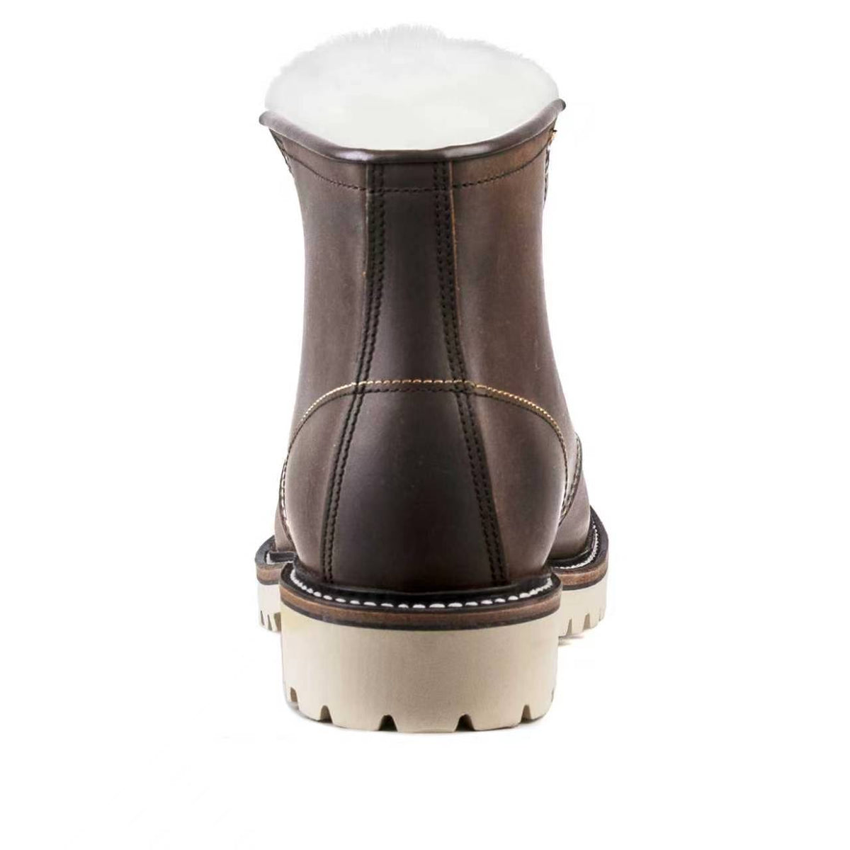 Plain Toe Woolen Boot -luosjiet®boots - Crazy Horse Red Brown