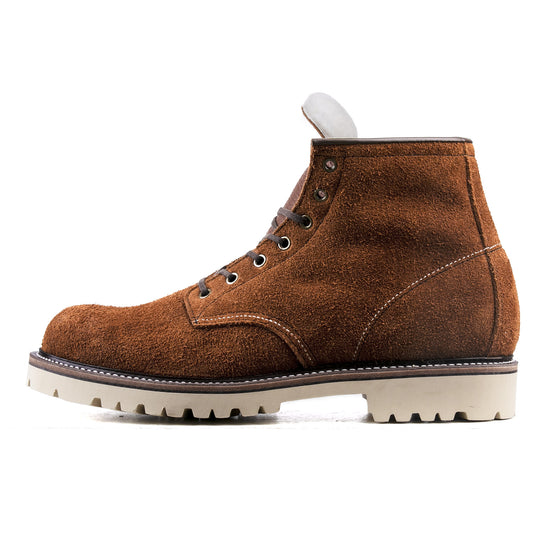 Plain Toe Woolen Boot -luosjiet®boots - Yellow Brown Oiled Cowhide Reverse
