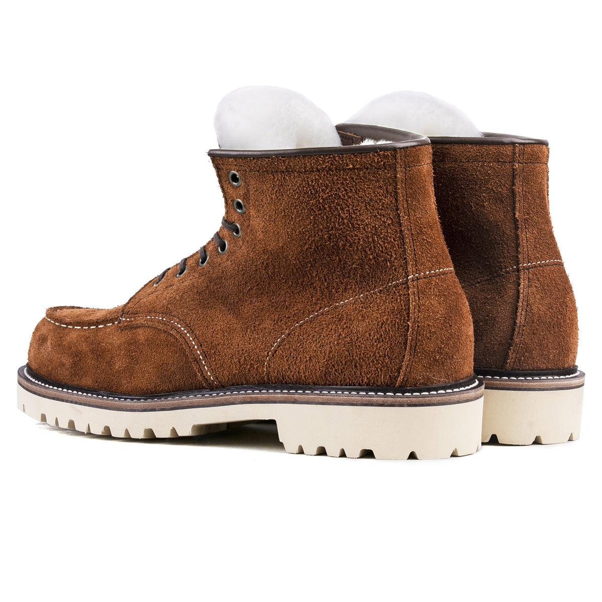MocToe Woolen Boot -luosjiet®boots - Yellow Brown Oiled Cowhide Reverse