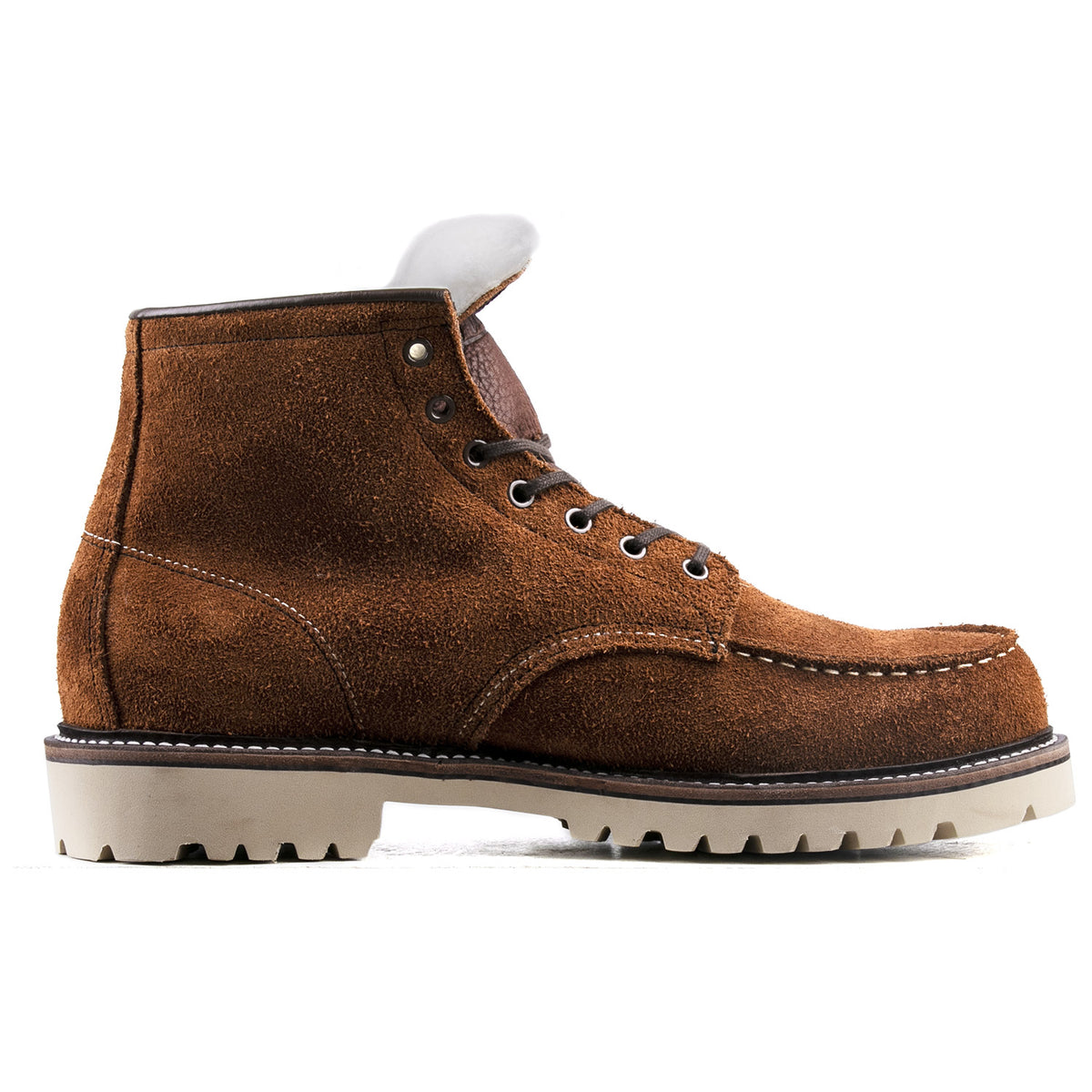 MocToe Woolen Boot -luosjiet®boots - Yellow Brown Oiled Cowhide Reverse