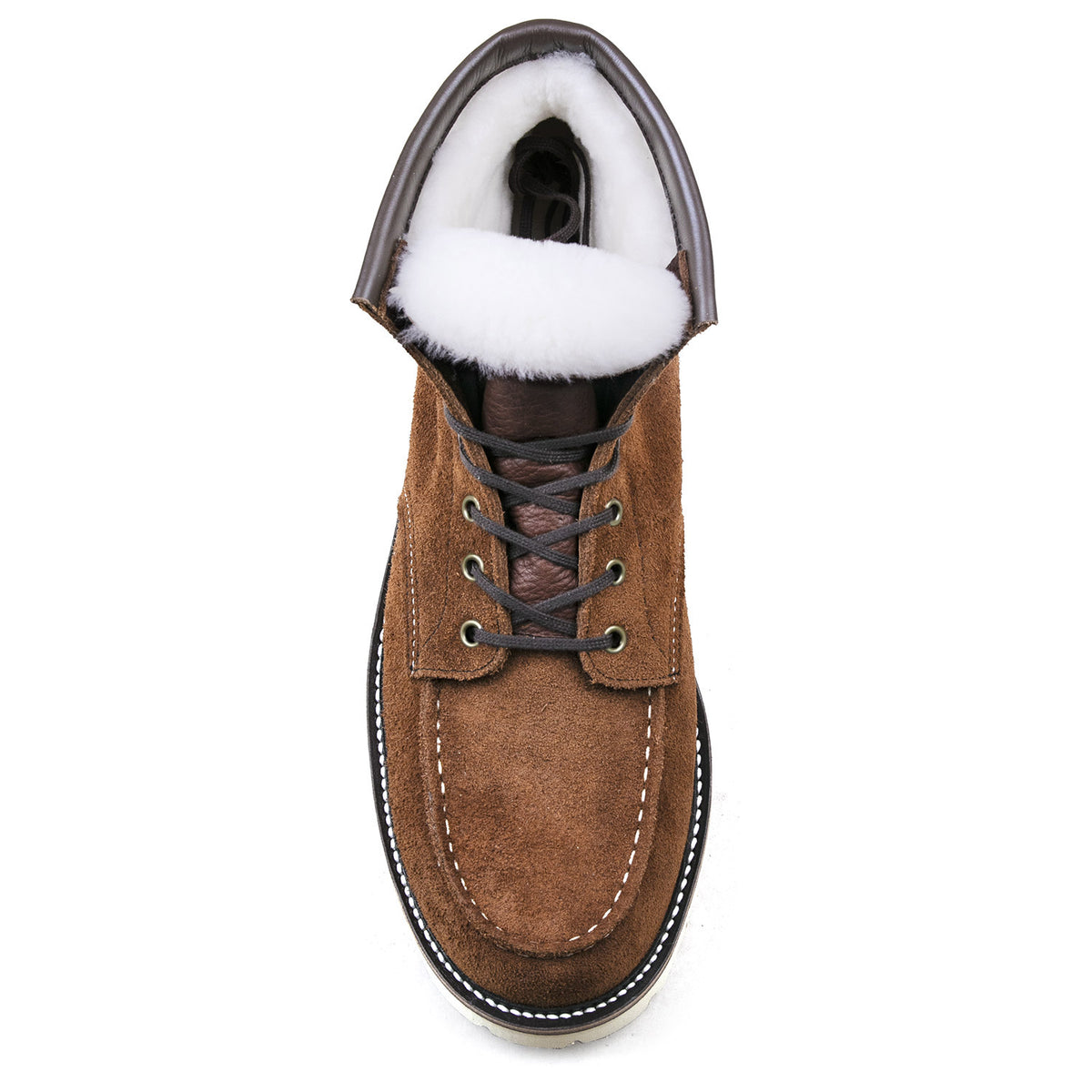 MocToe Woolen Boot -luosjiet®boots - Yellow Brown Oiled Cowhide Reverse