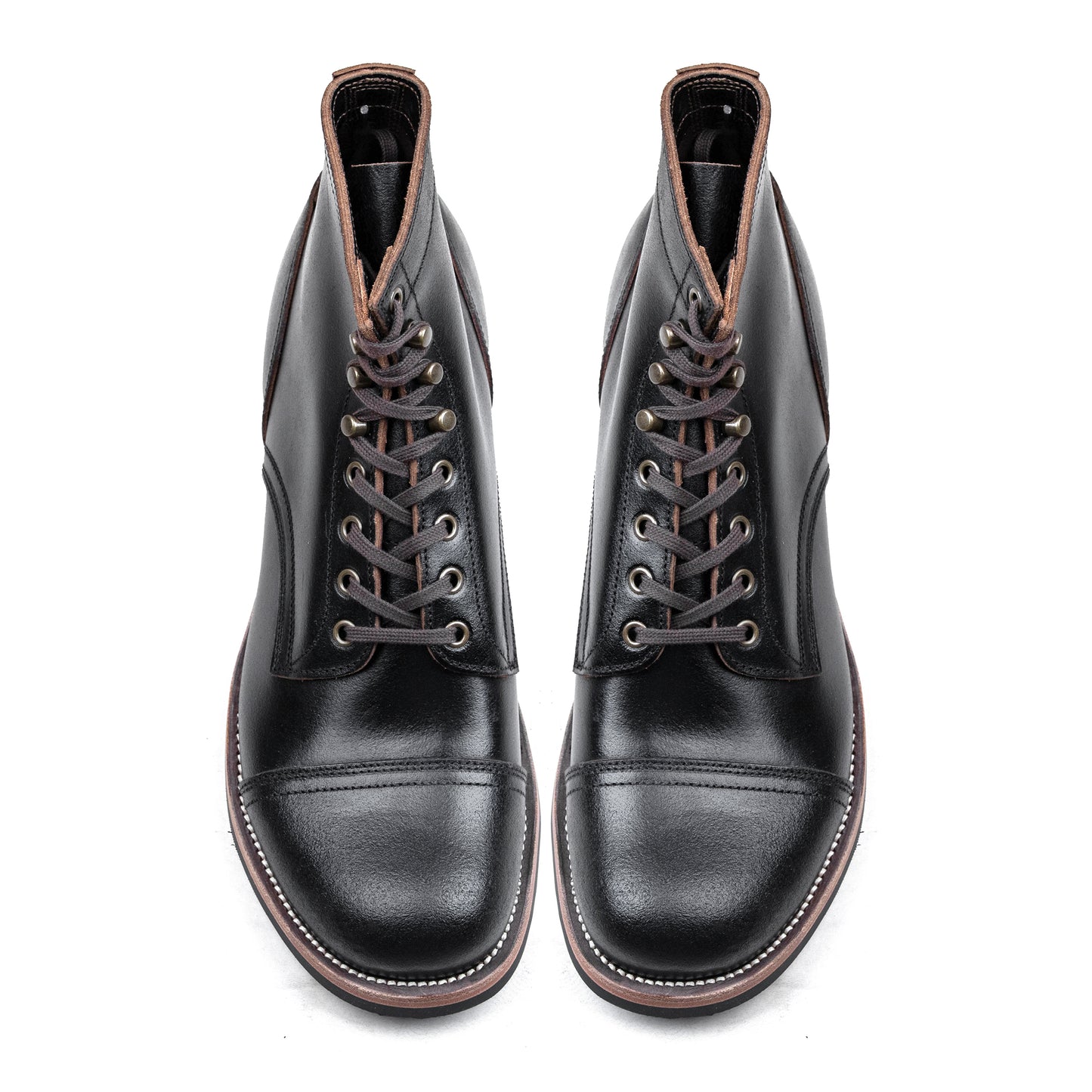 Munson CapToe Logging Boot -luosjiet®boots - Black Waxed Flesh